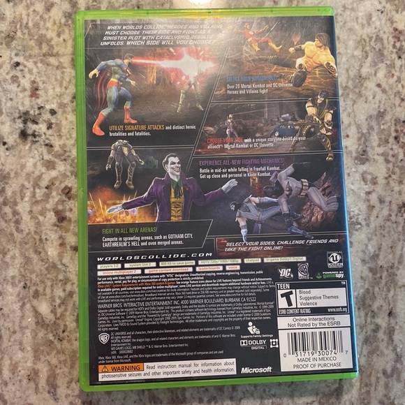 Xbox 360 game Mortal Kombat versus DC universe - Picture 2 of 2